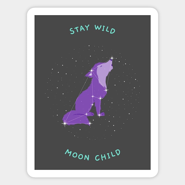 stay wild moon child Magnet by Tip Top Tee's